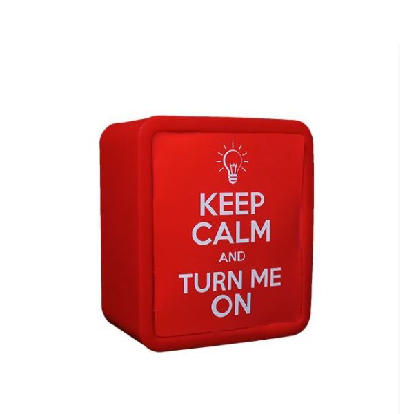 Luminária Abajur Lightbox Keep Calm And Turn Me On