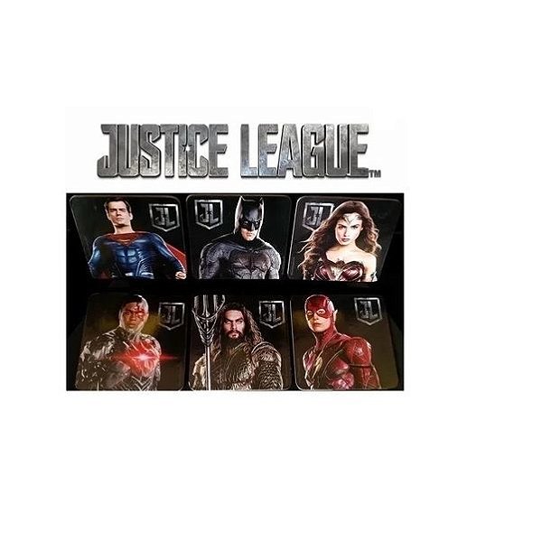 Kit Porta Copos Dc Liga Da Justiça 6 Peças Justice League