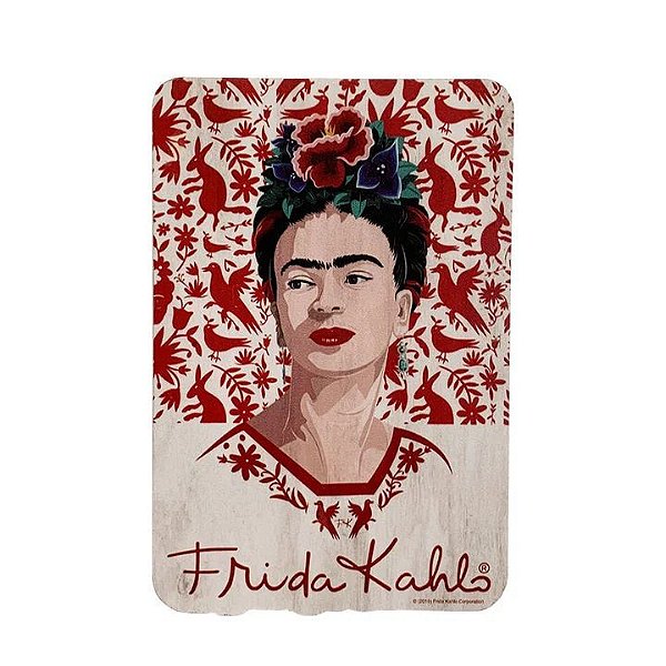 Placa Quadro Decorativo Red Birds And Flowers Frida Kahlo
