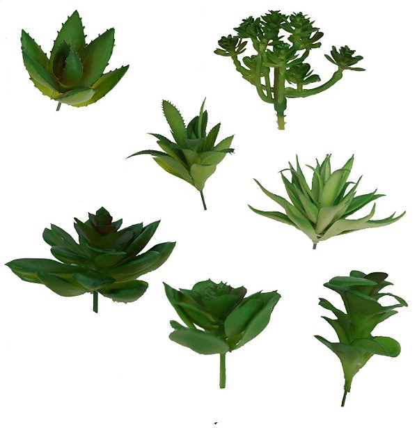 6 Suculentas Artificiais Plantas Com Aparência Real - Decoração