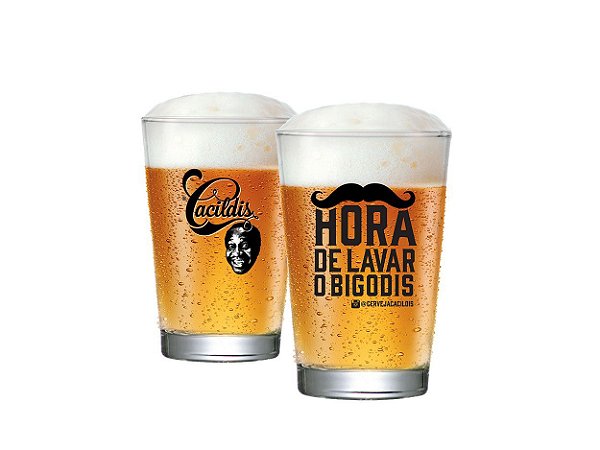 Copo De Cerveja Caldereta Cacildis Vidro 300ml - Hora De Lavar Os Bigodis