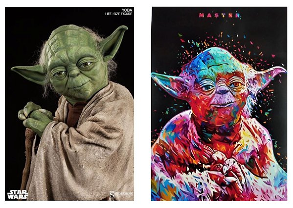 Kit 2 Quadros Decorativo Mestre Yoda Star Wars 28x20 Cm