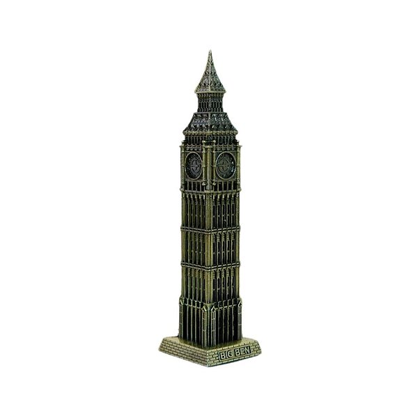 Miniatura Torre Big Ben Londres Metal 18cm London Relógio Decoração