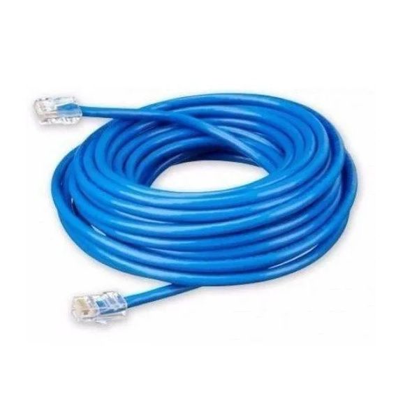 Cabo De Rede 15 Metros Lan Internet Crimpado Rj45 Azul