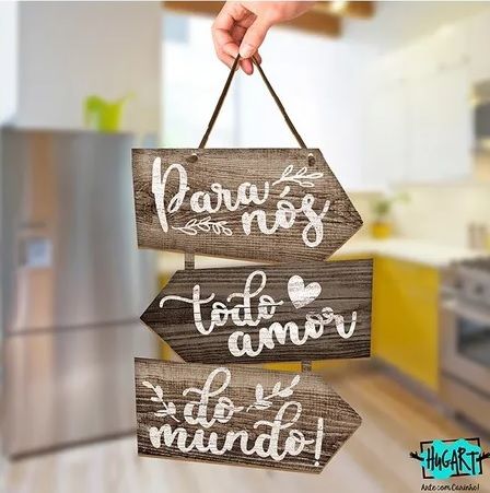 Placa Indicativa Decorativa Mdf Para Nós Todo Amor Do Mundo