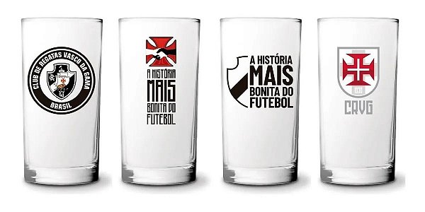 Conjunto 4 Copos Long Drink 300ml Do Vasco