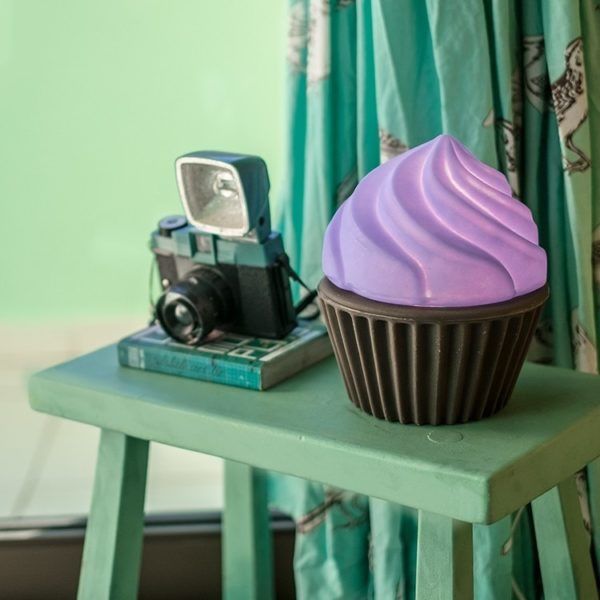 Luminaria / Abajur Bivolt - Cupcake Roxo