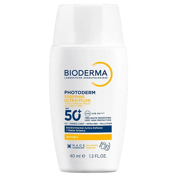 Protetor Solar Facial Bioderma Photoderm XDefense Ultra Fluid FPS60 40ml Sem Cor
