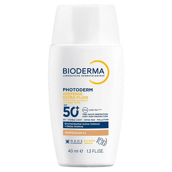 Protetor Solar Facial Bioderma Photoderm XDefense Ultra Fluid FPS60 40ml Cor 03