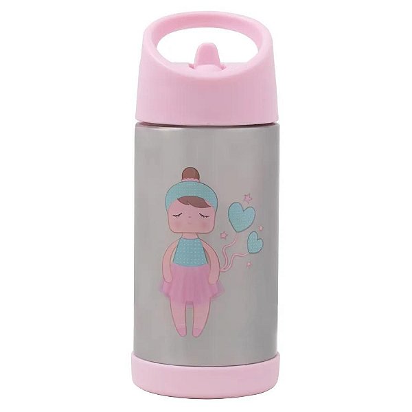 Garrafinha Flip Térmica Com Canudo Infantil Lai Ballet Bup Baby