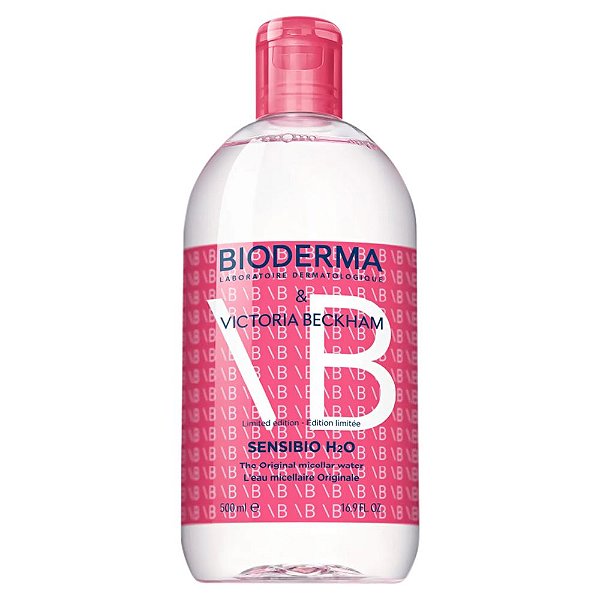 Bioderma Sensibio H2O Victoria Beckham Solução Micelar Demaquilante Limpeza Facial 500 ml