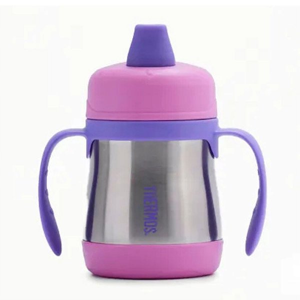 Copo Caneca Térmico Infantil Baby Collection Thermos Rosa/Roxo Inox
