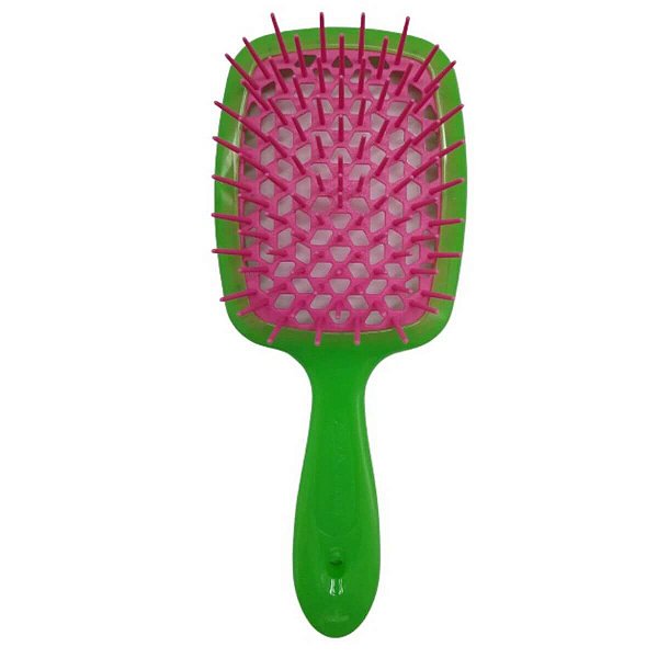 Escova de Cabelo Janeke Superbrush Italiana Verde e Rosa
