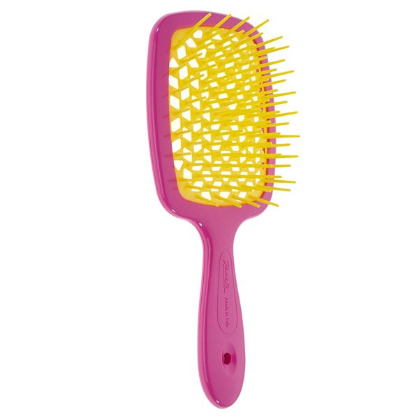 Escova de Cabelo Janeke Superbrush Italiana Original Rosa