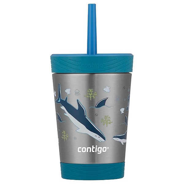 Copo Térmico Infantil Thermalock Kids Tubarão Contigo 354ml