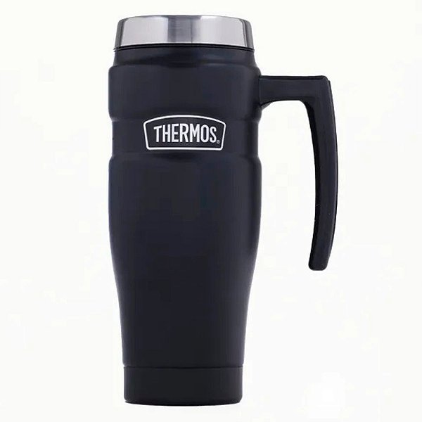 Caneca Térmico Alpes Com Alça (9h Frio E 5h Quente) Preta Preto