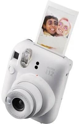 Fujifilm Cameras Fotograficas Camera Instax Mini 12 Clay White