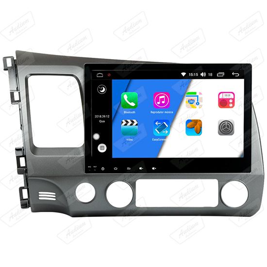 Central Multimídia Aikon Xdroid Android 8.0 Car Play Honda Civic AKF-36031W