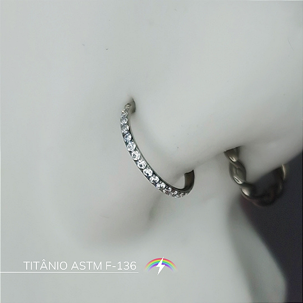 Segmento cravejado 1 mm (aba nasal) - Titânio ASTM F-136