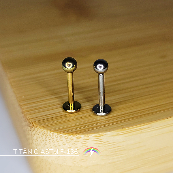Labret tradicional - Titânio ASTM F-136