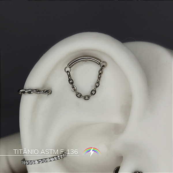 Labret cluster corrente (hidden helix) - Titânio ASTM F-136