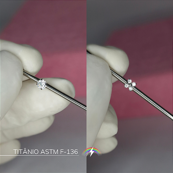 Transversal com 2 topos - Titânio ASTM F-136