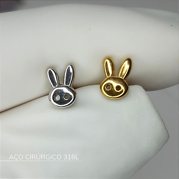 Labret coelhinho - Aço Cirúrgico 316L