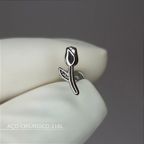 Labret flor - Aço Cirúrgico 316L