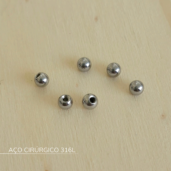 Bolinha avulsa (rosca externa) - Aço Cirúrgico 316L