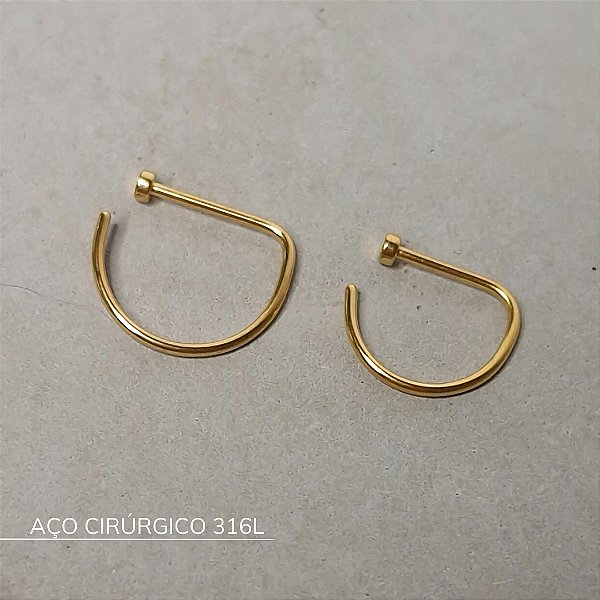 D-ring PVD Gold - Aço Cirúrgico 316L
