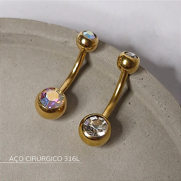 Bananabell M PVD Gold - Aço Cirúrgico 316L