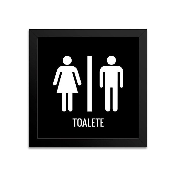 Quadro para toalete - Preto