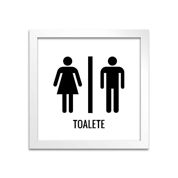 Quadro para toalete - Branco