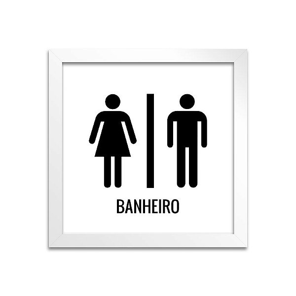 Quadro para banheiro - Branco