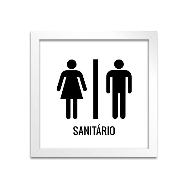 Quadro para sanitário - Branco