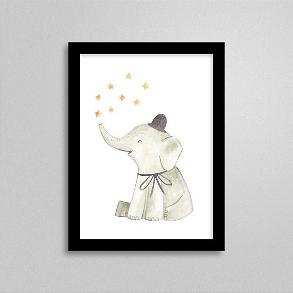 Quadro Elefante - Quarto de Menino M1