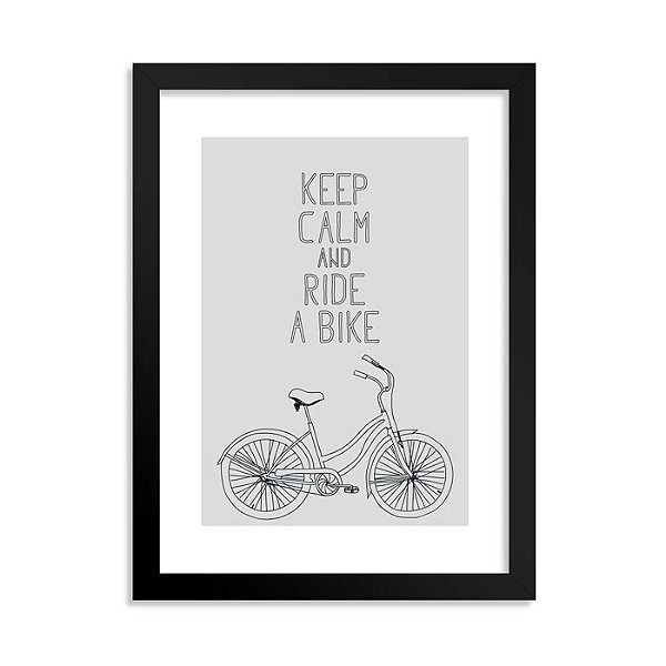 Quadrinho Bicicleta Keep Calm Branco