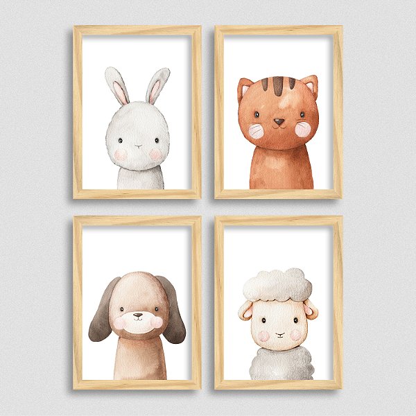 Quadro Infantil Desenho Coelho Animal