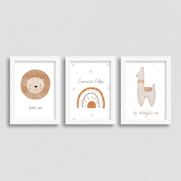 Quadro Infantil Boho - Kit Harmonioso