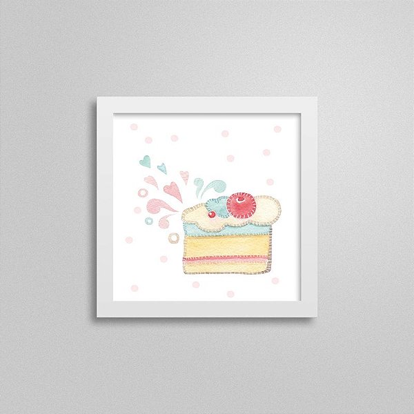 Quadro decorativo Sweet Baby Girl - Bolo Gostoso