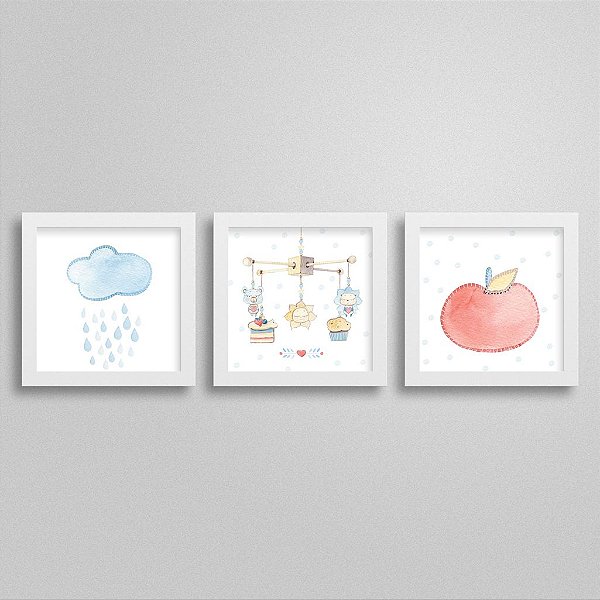 Quadros decorativos Sweet Baby Boy - Kit 2