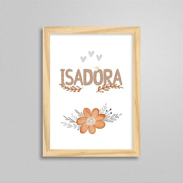 Quadro nome Isadora