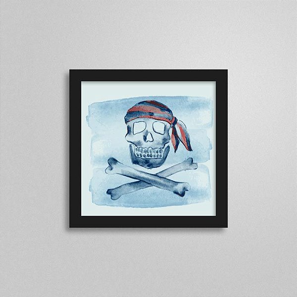 Quadro Marinheiro Quarto de Menino - Bandeira Pirata