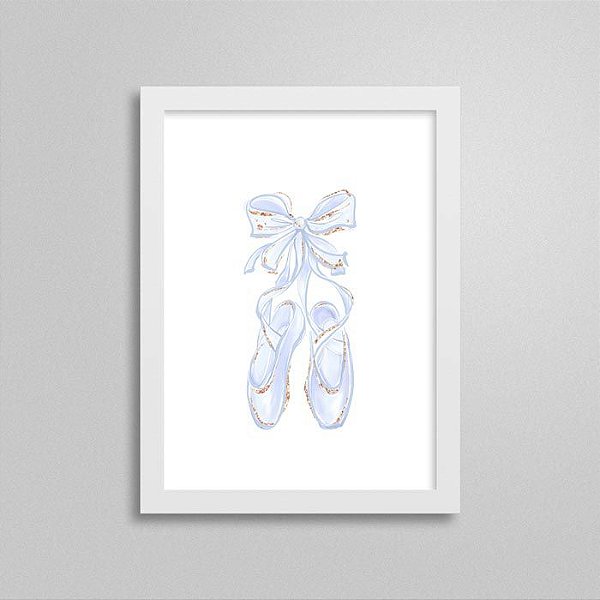 Quadro Ballet Cisne Branco - Sapatilha