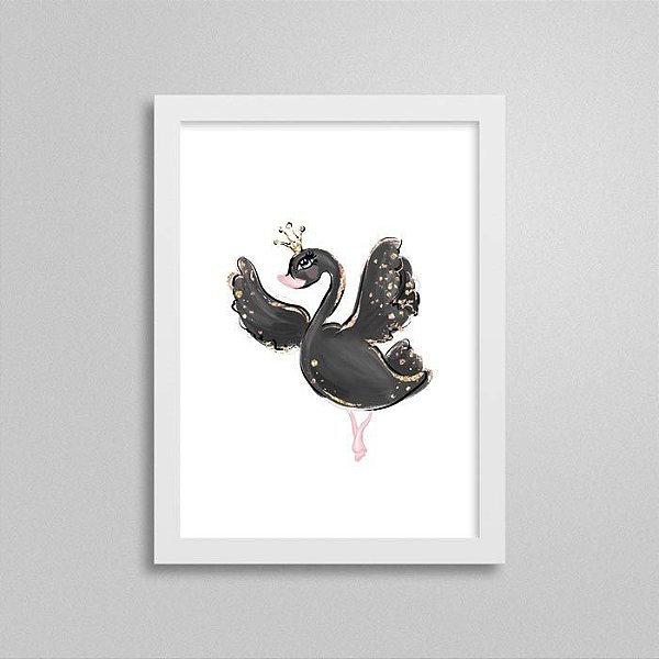 Quadro Ballet Cisne Negro - Decorativo