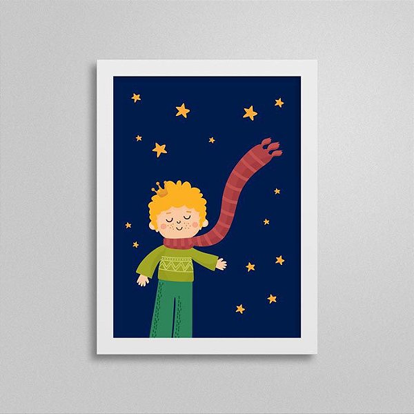 Quadro Pequeno Príncipe Quarto de Menino - Estrelas