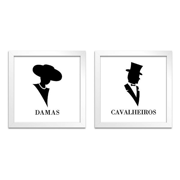 Quadro para Banheiro – Damas e Cavalheiros
