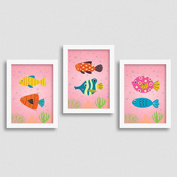 Quadro Decorativo Peixinhos