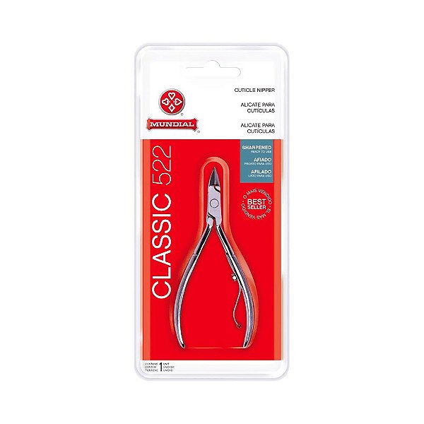 Alicate De Cuticula Profissional 522 Classic Afiado Mundial