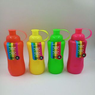 Squeeze Neon Homeflex 600ml Garrafa Água Academia Esporte Caminhada